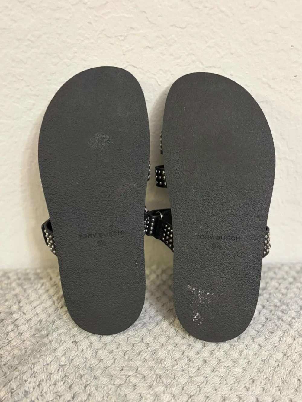 Tory Burch Black Studded Sandals